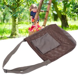 Nikou Fruit Picking Bag, Mesh Mushroom Hunting Bag, Large Capacity Foraging Bag Foldable Harvesting Bag Collapsible Fruit Gathering for Bushcraft Garden