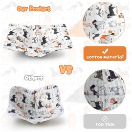 Cunhill Cotton Microwave Bowl Holders Bowl Hot Pads Heat Resistant Bowl Potholders Multipurpose Holders Quilted Bowl Cozy for Soup Bowl Hot Pads Kitchen Supply(White,Dog Style)