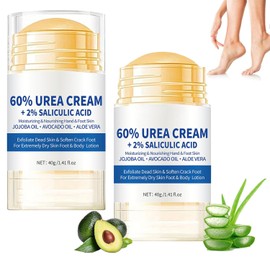 2pcs Crema Hidratante para Pies, Crema Renovadora de Pies,Blsamo Para Talones En Barra,Para Pies Agrietados, Manos Y Codos,Exfoliante Para Pies...    