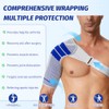 Adjustable Shoulder Support Breathable for Sports (Gray-Blue, L)