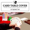 44" Square Tan Card (Bridge) Table Cover