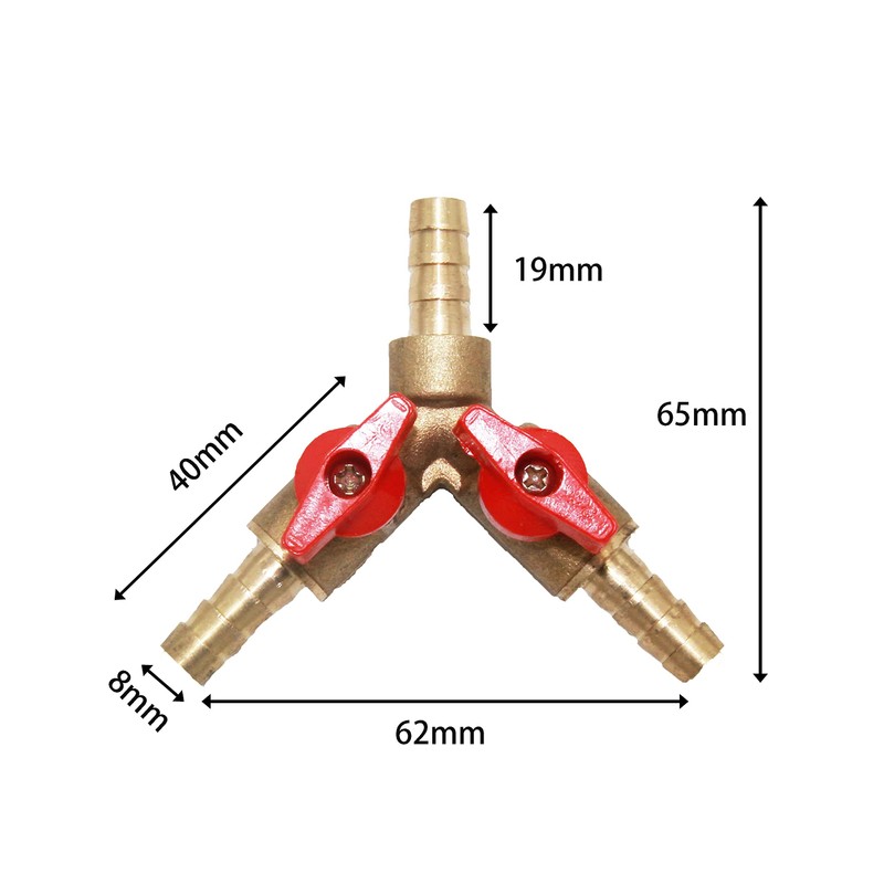 Joywayus 5/16" Hose Barb, Y shaped Type 3 way Union