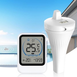 Hot Tub Temp, Swimming Pool Thermometer, Ip68 Waterproof Thermometer Grade Floating With Wireless Display Screen Pools Accessories Suitable for Swimming Hot Tubs Spas