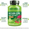 NATURELO Vegan Zinc Immune Support Capsules - Whole Food Complex
