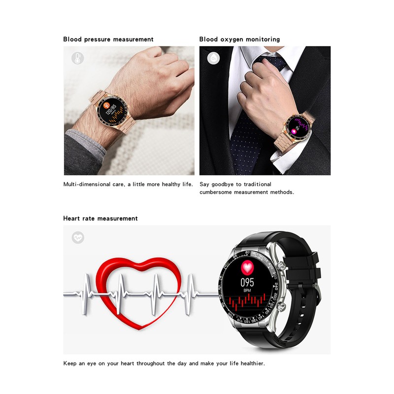 Smartwatch 1.32in IPS Screen Activity Tracker Fitness Bluetooth Smartwatch for