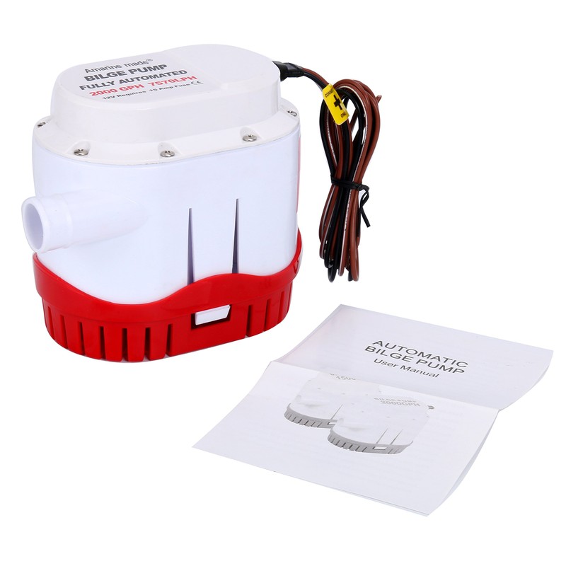 Amarine Made Automatic Submersible Boat Bilge Water Pump 12v 2000gph