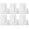 Nineleaf 6PK Wireless Light Switch and Receiver Kit, Wireless Remote