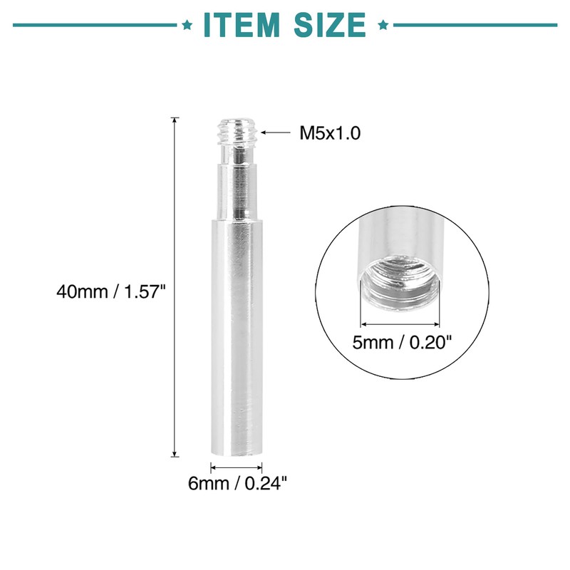 ACROPIX Universal Silver Tone Aluminum Alloy 40mm Bicycle French Type