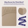 Oxford Homeware Beige King Size Fitted Sheets -100% Brushed Microfibre