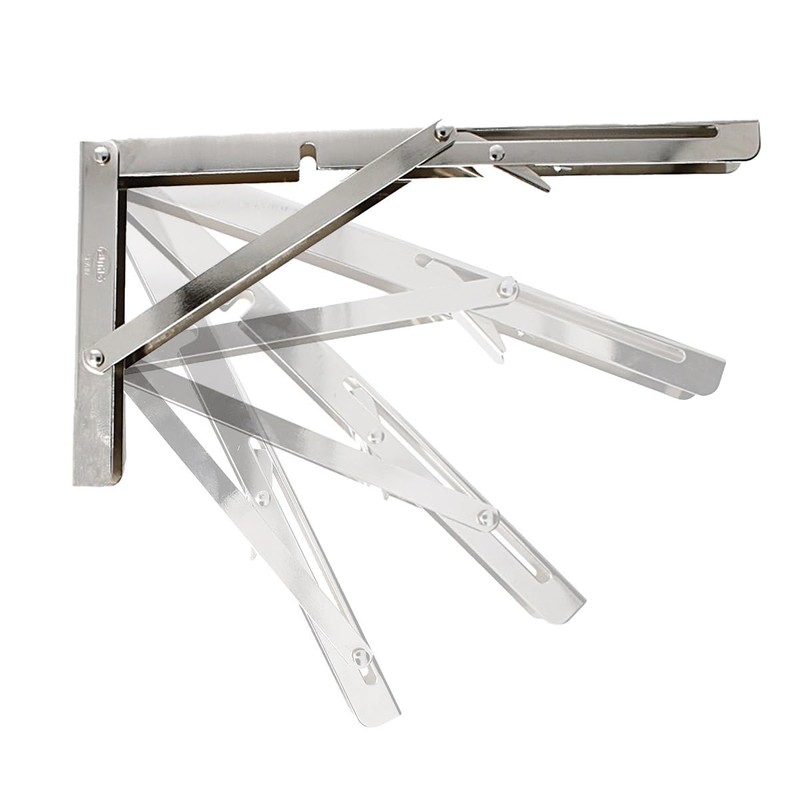 MS Beschläge Folding Shelf Brackets, 1 Pair of Folding Consoles,