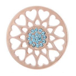 Morella Women's Amulet, Coins 33 mm, Zirconia Stones, Base Metal