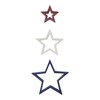 Wooden Nested Stars RWB 3-in-1 10x10x1.5
