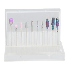 Nail Drill Bits Set Tungsten Steel Nail Art Grinding Head Dead Skin Removal Manicure Polishing Tool Set with Storage Case
