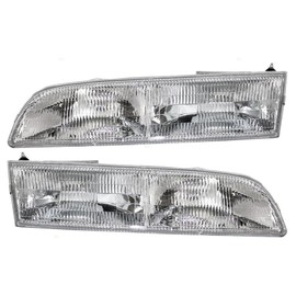 Damon Escaper 2000-2002 RV Motorhome Pair (Left & Right) Replacement Front Headlights with Bulbs