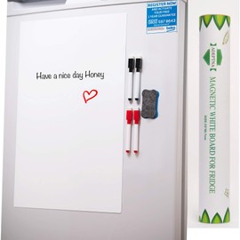 ADEPTNA Strong Magnetic White Board for Fridge Useful as Family Organiser or Doodle Board for the Children – Can be used widely in home office and school for memo meeting and teaching etc.