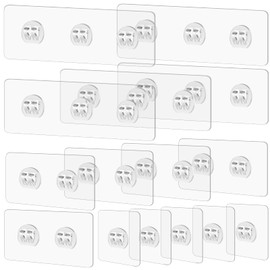 EILKBLA 15 Pack Shower Caddy Adhesive Replacement, Shower Adhesive Strips with Strong Adhesive, No Drilling Shower Shelf Adhesive Replacement, Adhesive for Shower Caddy & Kitchen Racks