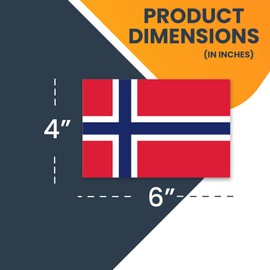 Magnet Me Up Norway Norwegian Flag Car Magnet Decal, 4x6 Inches, Heavy Duty Automotive Magnet for Car, Truck SUV