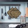 Pot Holders 2PCS Brown Leopard Print, Animal Skin Potholder for