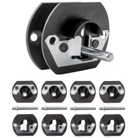 4 Pcs Black 70mm Sofa Connectors with Metal Connectors Hook Set