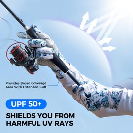 KastKing La Sal Pro Full Finger Fishing Gloves, UPF 50+ Sun Protection Gloves with Convertible Design, Ultralight Microfiber, Ultra-Soft Comfort, FrostWeave Cooling, Enhanced Grip, Four Sizes Options