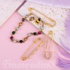 Framendino, 8 Pack Rhinestone Safety Pin with Loops for DIY