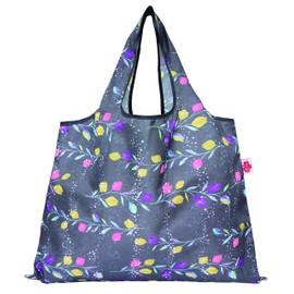 Misuzu Kaneko KM-DJQ-005 "Misuzu Poetry" Folding Eco Bag, 2-Way Type, Light Snow