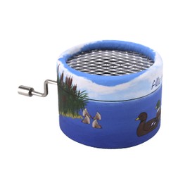 Voggenreiter Music box 1289 "Alle meine Entchen", high-quality music box with quality musical mechanism and hand crank, robust and child-friendly housing