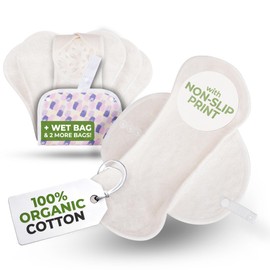 Non-Slip Reusable Organic Panty liners for Women & Teens (SMALL 7-Pack) – 100% Breathable, High-Temp Washable Cloth Panty Liners for Vaginal Discharge – Soft Viscose Keep You Fresh & Dry for Daily Use