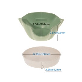 Plutreas Double Dish Pistachios Bowl, Snack Serving Bowl for Peanuts Pistachios Cherries Edamame Fruits Candy (Green)
