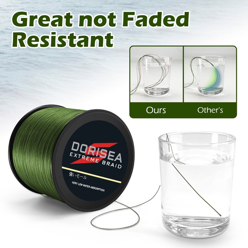 DORISEA Extreme Braid 100% Pe 1000m Braided Fishing Line 6-500lb