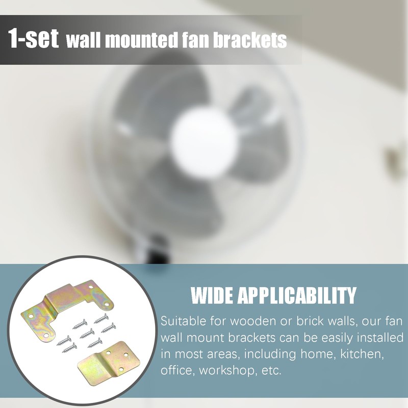 1 Set of Wall Fan Mounting Brackets, Heavy Duty Wall