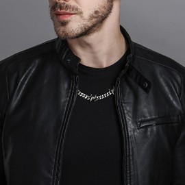 FEEL STYLE Barbed Wire Cuban Link Chain for Men Women Stainless Steel Thorns Choker Necklace Hip-hop Punk Gothic Jewelry 16-22inch, 18inch, Stainless Steel, No Gemstone