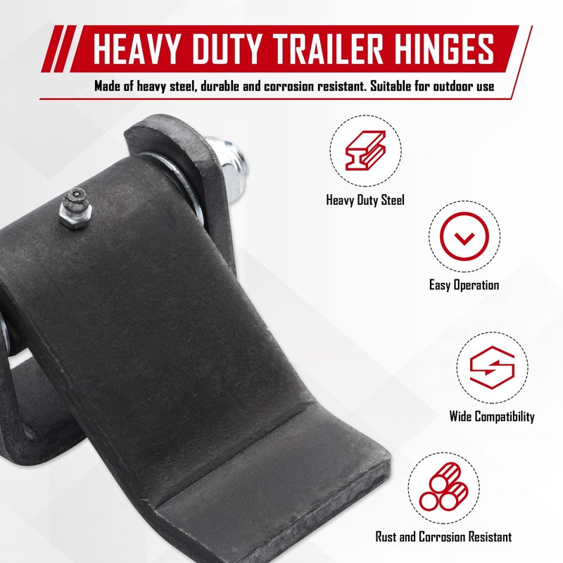 SPARKWHIZ Weld on Hinges Heavy Duty Greaseable Dump Trailer Trucks