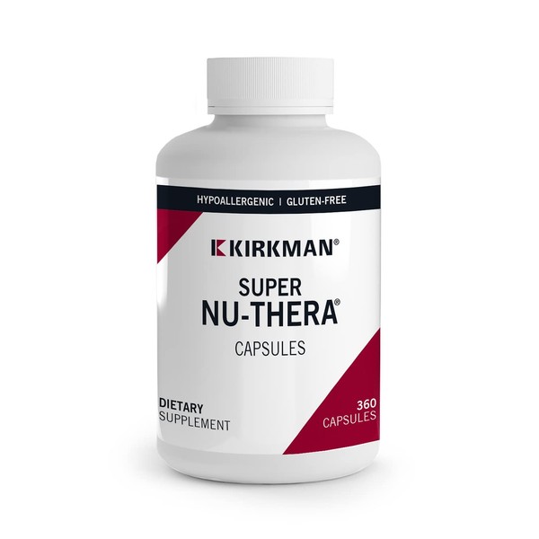 Kirkman - Super Nu-Thera - 360 Capsules - Comprehensive Multivitamin - With Vitamin B6 & Magnesium Content - Hypoallergenic