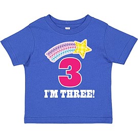 inktastic 3rd Birthday 3 Year Old Girls Rainbow Star Toddler T-Shirt 3T Royal Blue 29995