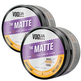 2 pack Pomada para peinar MATTE Barba, cabello y bigote. Sin sensación grasosa, sin residuos, sin brillo 100g