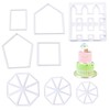DaNaRaa Plastic Mini House Bamboo Fence Pennant Cookie Cutters Cakecup