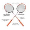 2 Player Badminton Racket Set Ferroalloy Integrated for Beginner Amateur