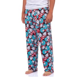 Dr. Seuss Pjs Mens Cat In The Hat Thing One Thing Two Lounge Pajama Pants (Small)
