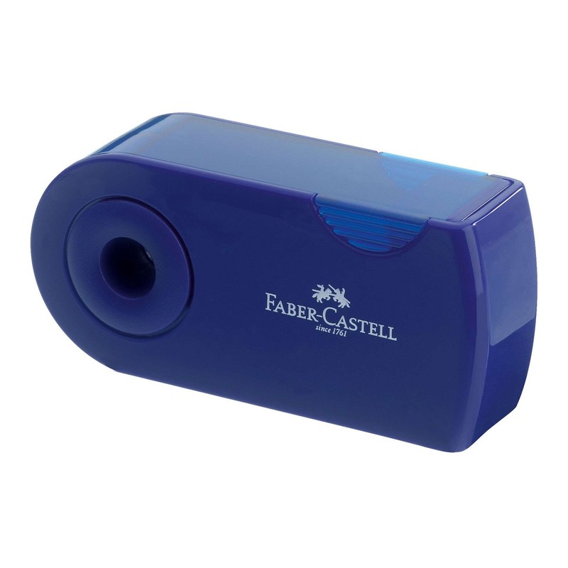FABER-CASTELL 182701 Double Sharpener Sleeve, Assorted Red and Blue, No