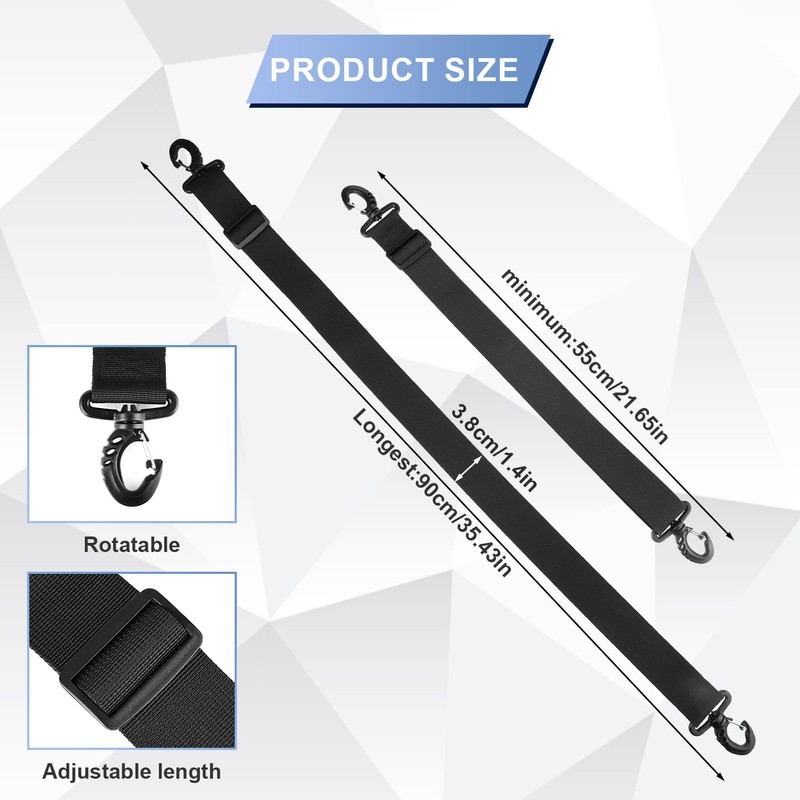 2pcs Ski Boot Carrier Strap with 360 Degree Buckle, Adjustable