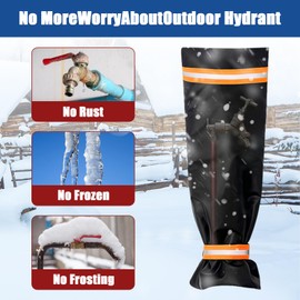 Outside Tap Covers with Double Reflective Strips, Outdoor Tap Covers, Faucet Antifreeze Cover, Faucet Covers for Winter, Frost Protection Cover for Tap for Winter Protection, Outdoor Tap