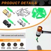 Rustark 12 Sets 1/2" x 1" Black Stainless Steel Standoff
