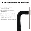CABAX 4 Inch 5 Feet Air Ducting, Flexible Black Aluminum