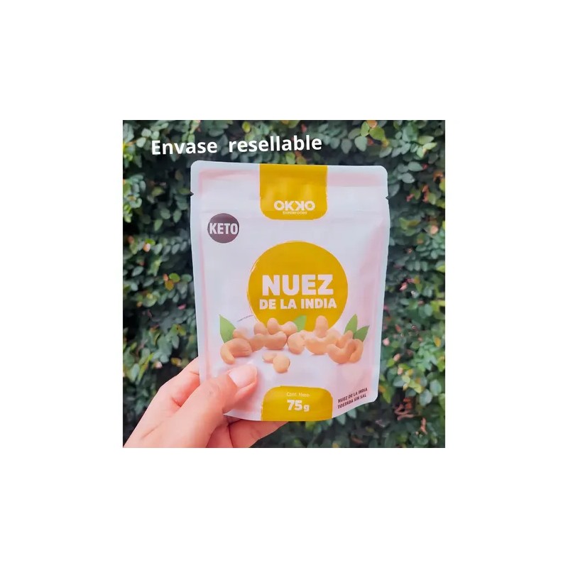 Nuez India Tostada Sin Sal Snack Keto 75 Gr