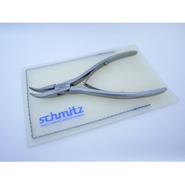 INOX Needle-Nose Pliers 120 mm - schmitz 4214FP00-RF - Curved Gripping Jaws with Teeth - Inserted Pliers Joint for Professional - INOX - Rustproof - Made in Germany - Solingen