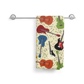 Dujiea Guitar Music Note Kitchen Dish Towel Soft Highly Absorbent Hand Towel Home Decorative Multipurpose for Bathroom Hotel Gym and Spa 15 X 27 Inches