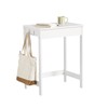 SoBuy White Small Desk with Drawers, Mini Table Computer Writing