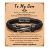 ORISPRE To My Son Leather Bracelet Fathers' Day Gifts for