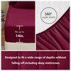 CozyLux Red Comforter Full Size Sets 7 Pieces Burgundy Bedding